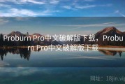 Proburn Pro中文破解版下载，Proburn Pro中文破解版下载