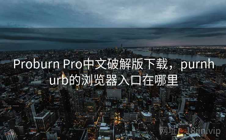 Proburn Pro中文破解版下载，purnhurb的浏览器入口在哪里